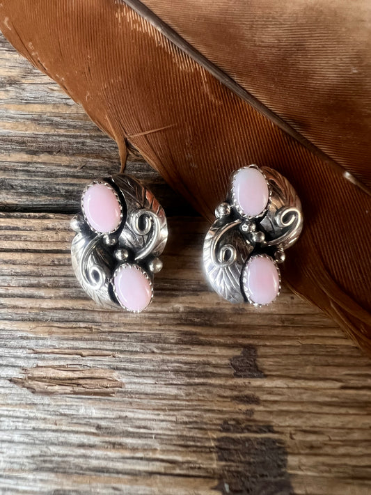 Pink Feather Earrings