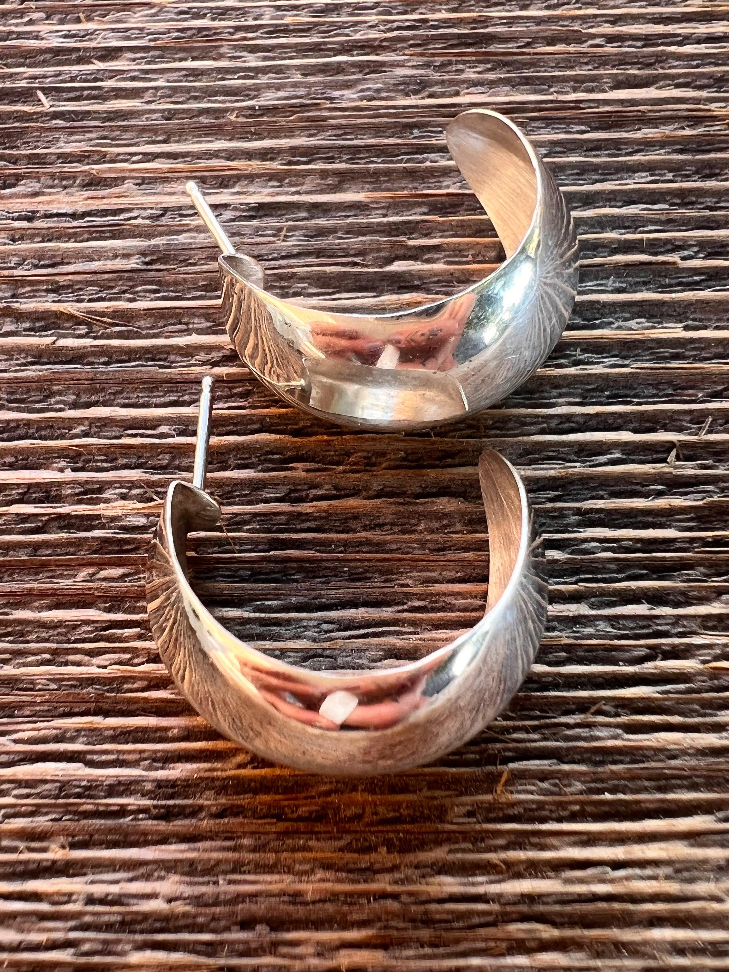 Thick Sterling Hoops
