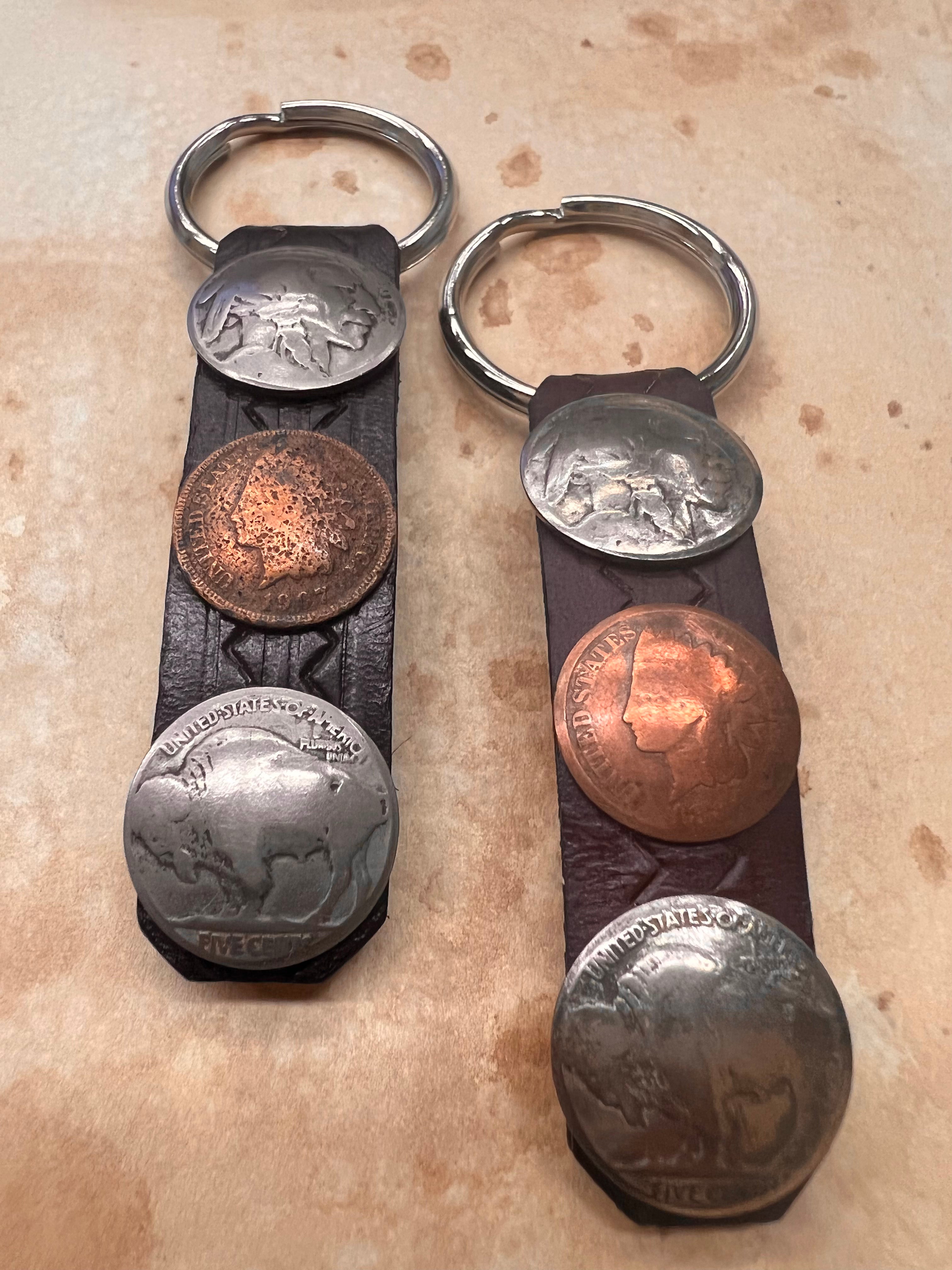 Three Nickel Buffalo Keychain