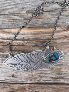 Sterling Feather Necklace