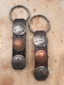 Three Nickel Buffalo Keychain