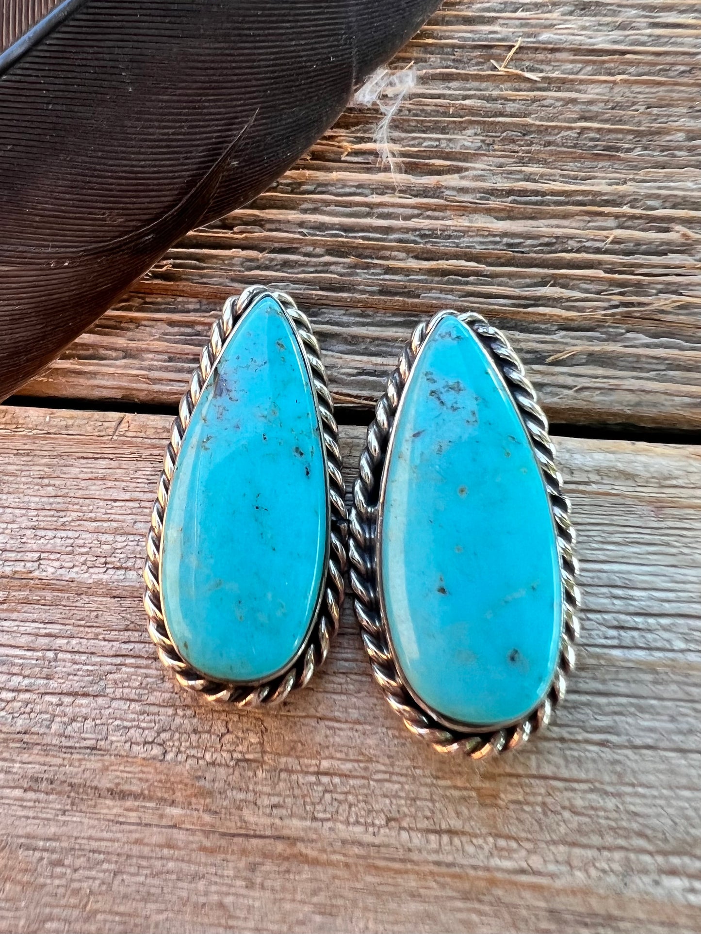 Kingman Turquoise Stud Earrings
