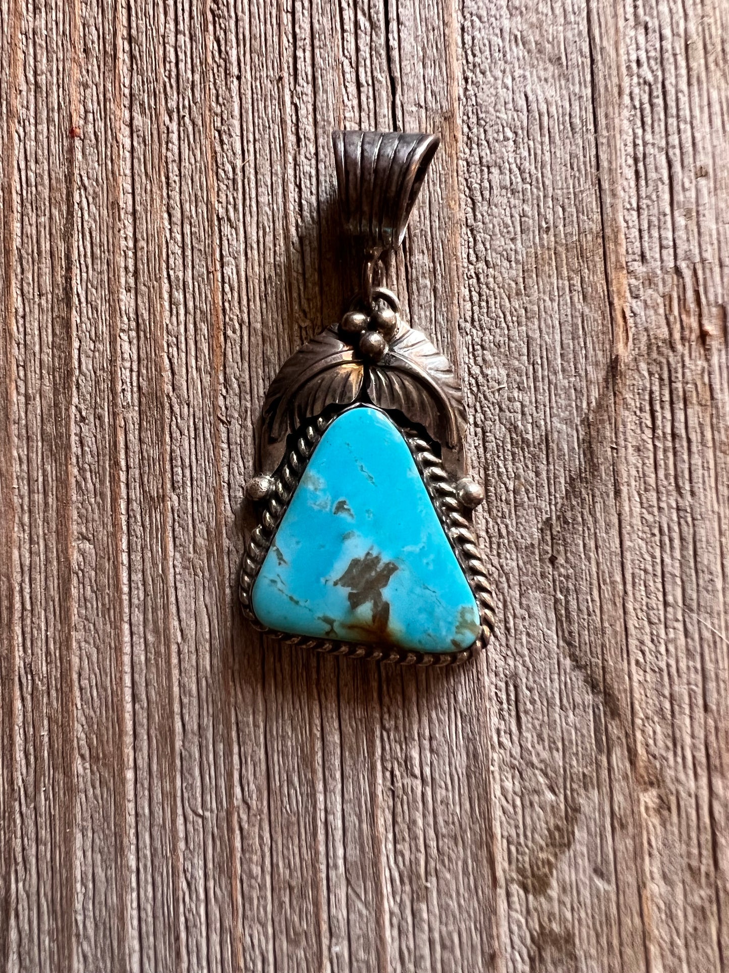 Kingman Feather Pendant