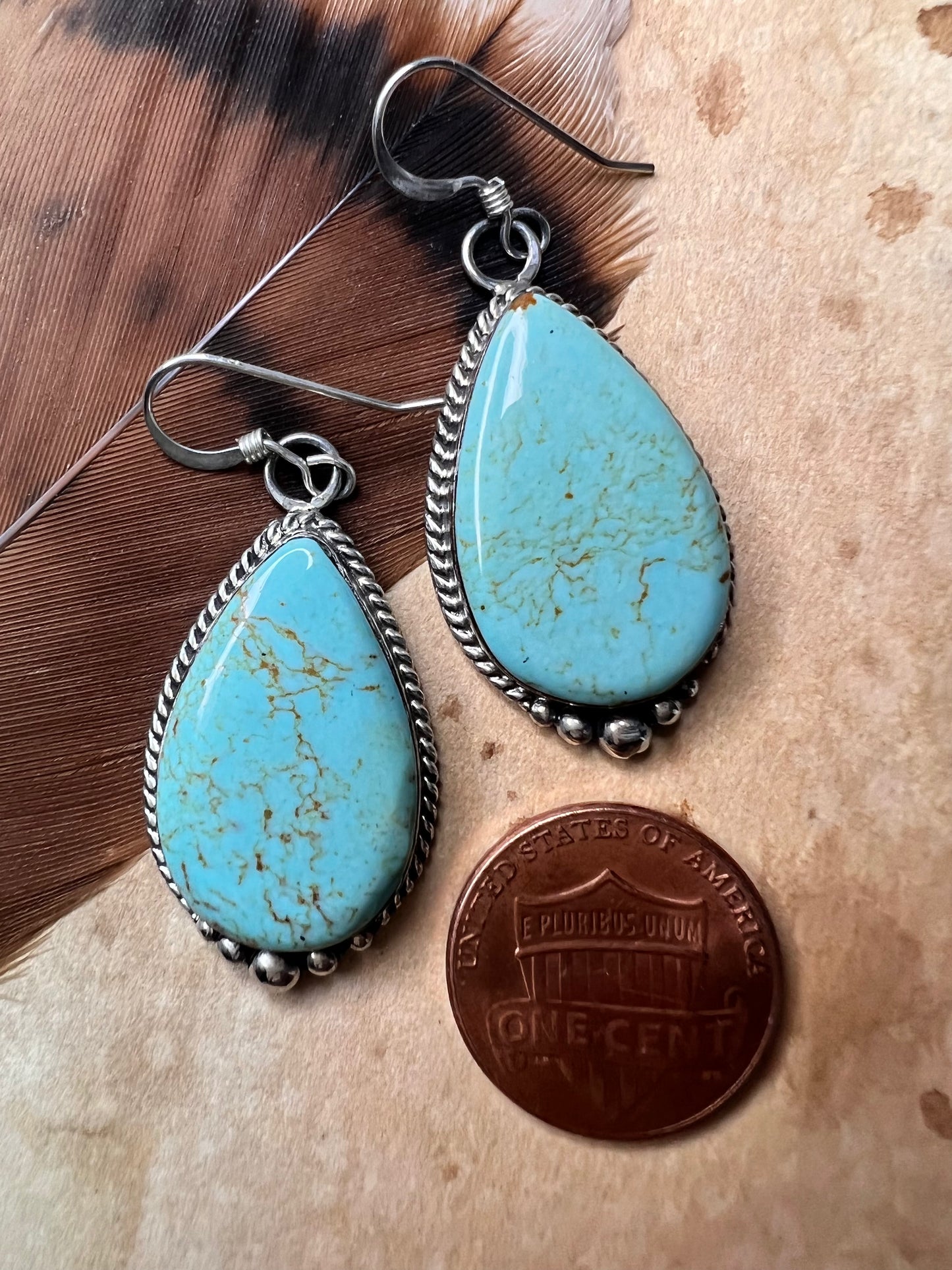 Kingman Sky Blue Teardrop Earrings