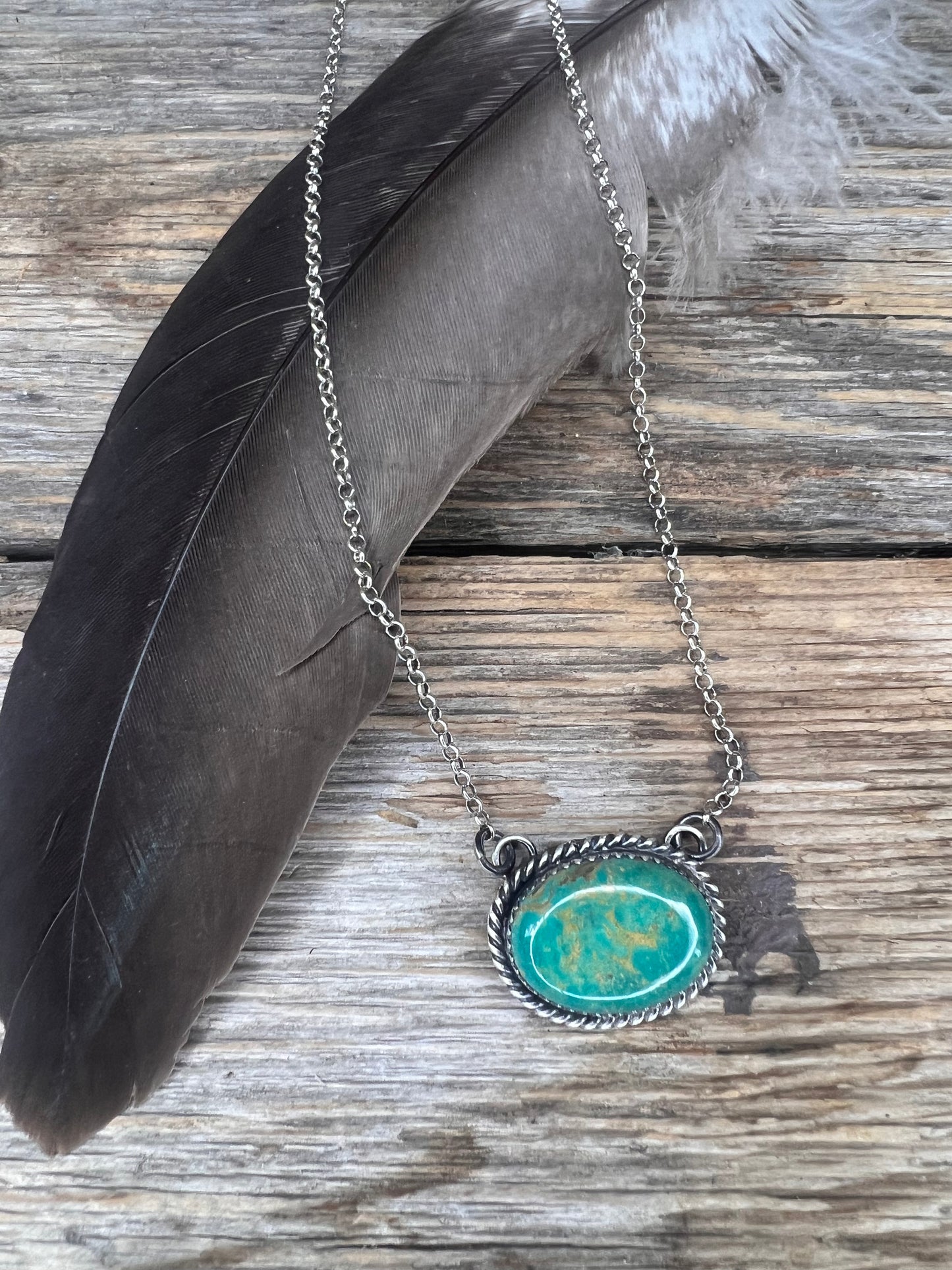 Kingman Oval Sterling Necklace