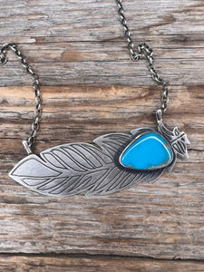 Sterling Feather Necklace