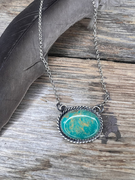 Kingman Oval Sterling Necklace