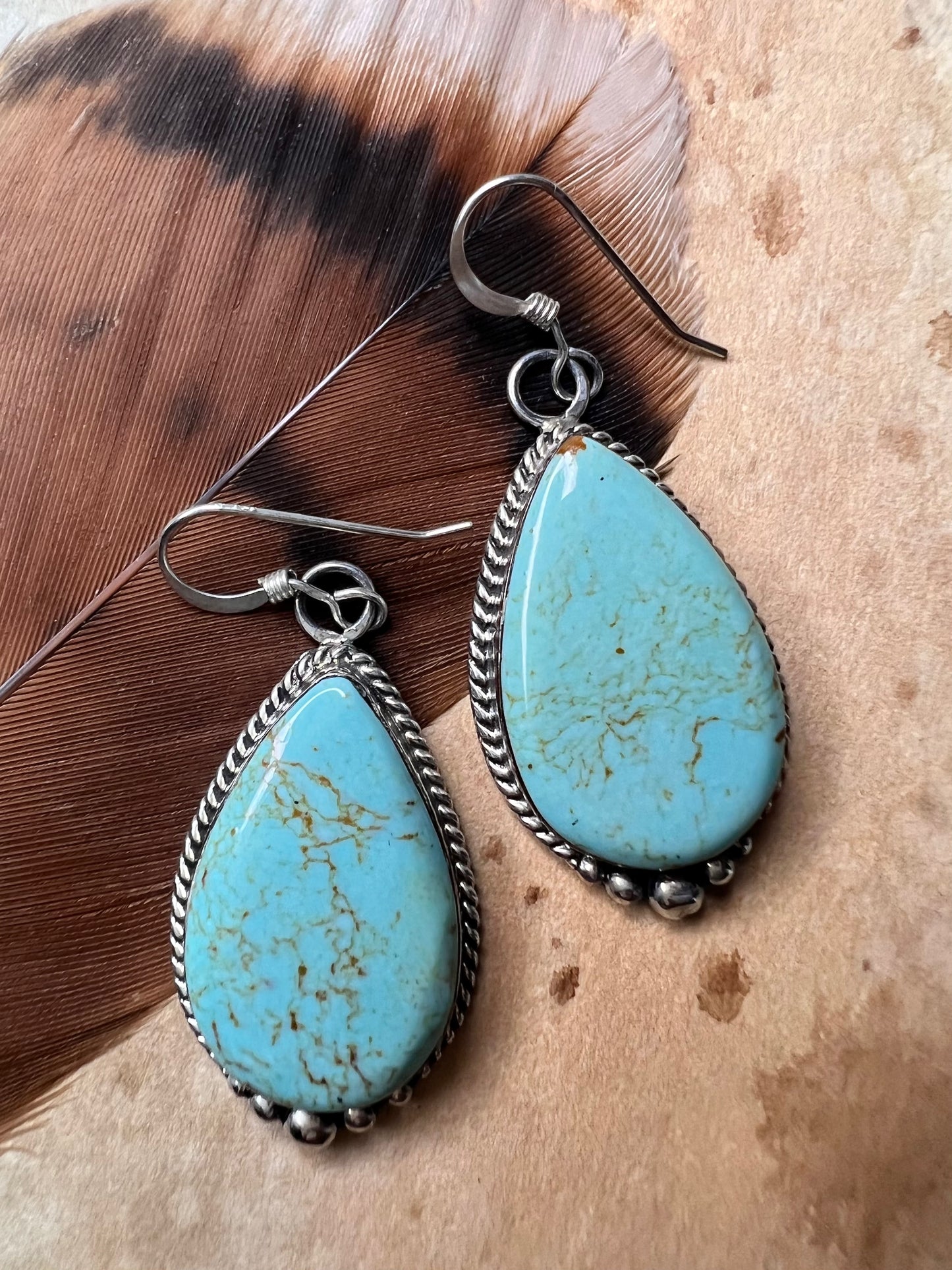 Kingman Sky Blue Teardrop Earrings
