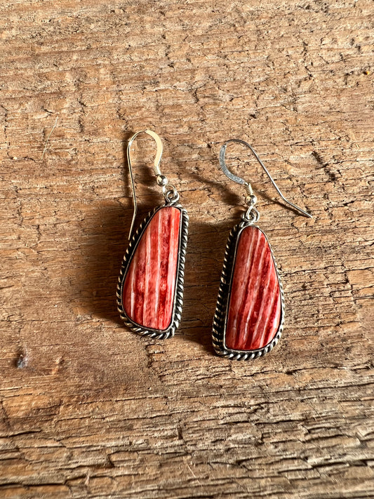 Orange Spiny Earrings