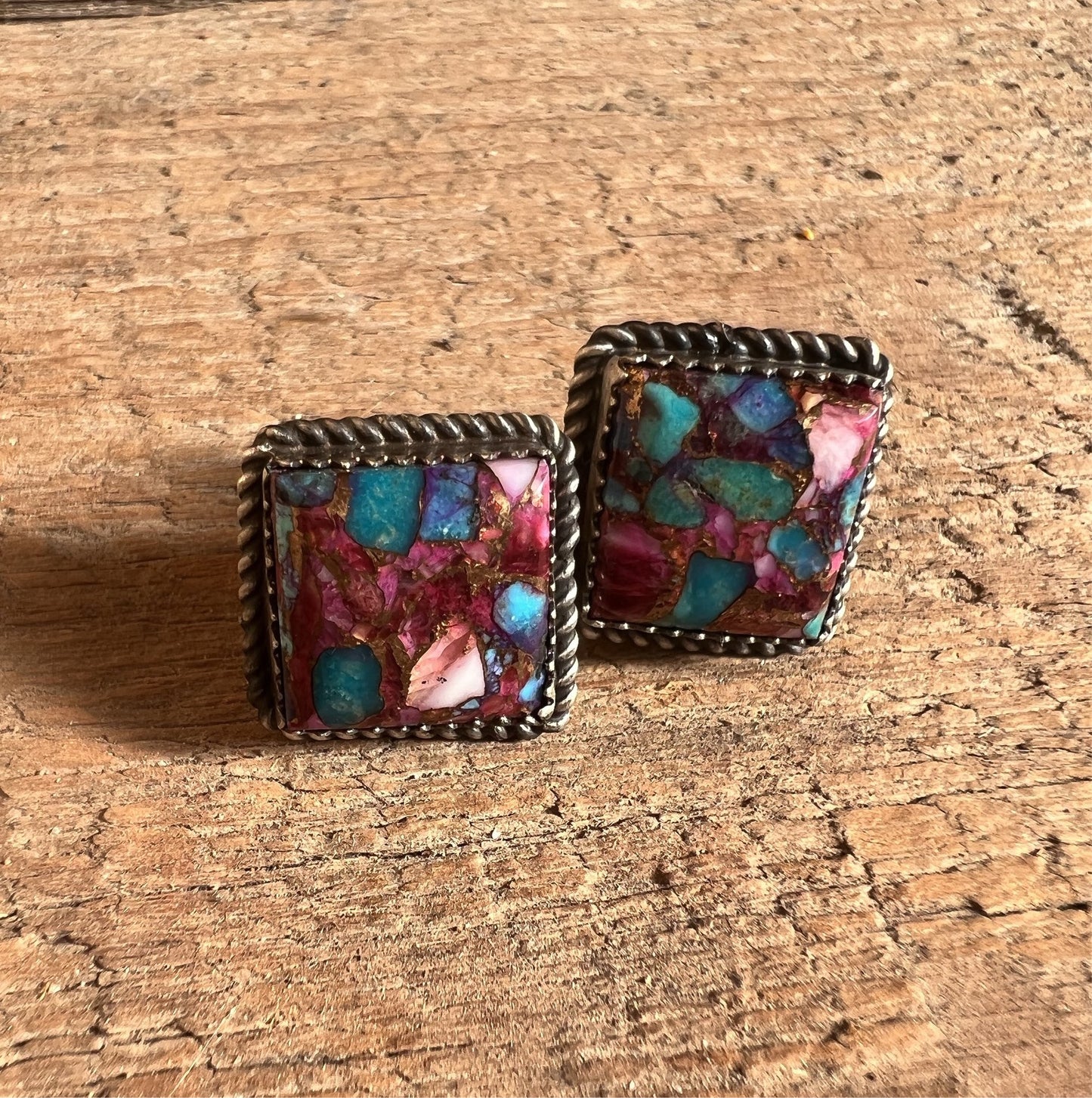 Square Stone Earrings