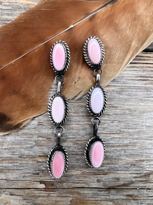 Pink Conch Earrings