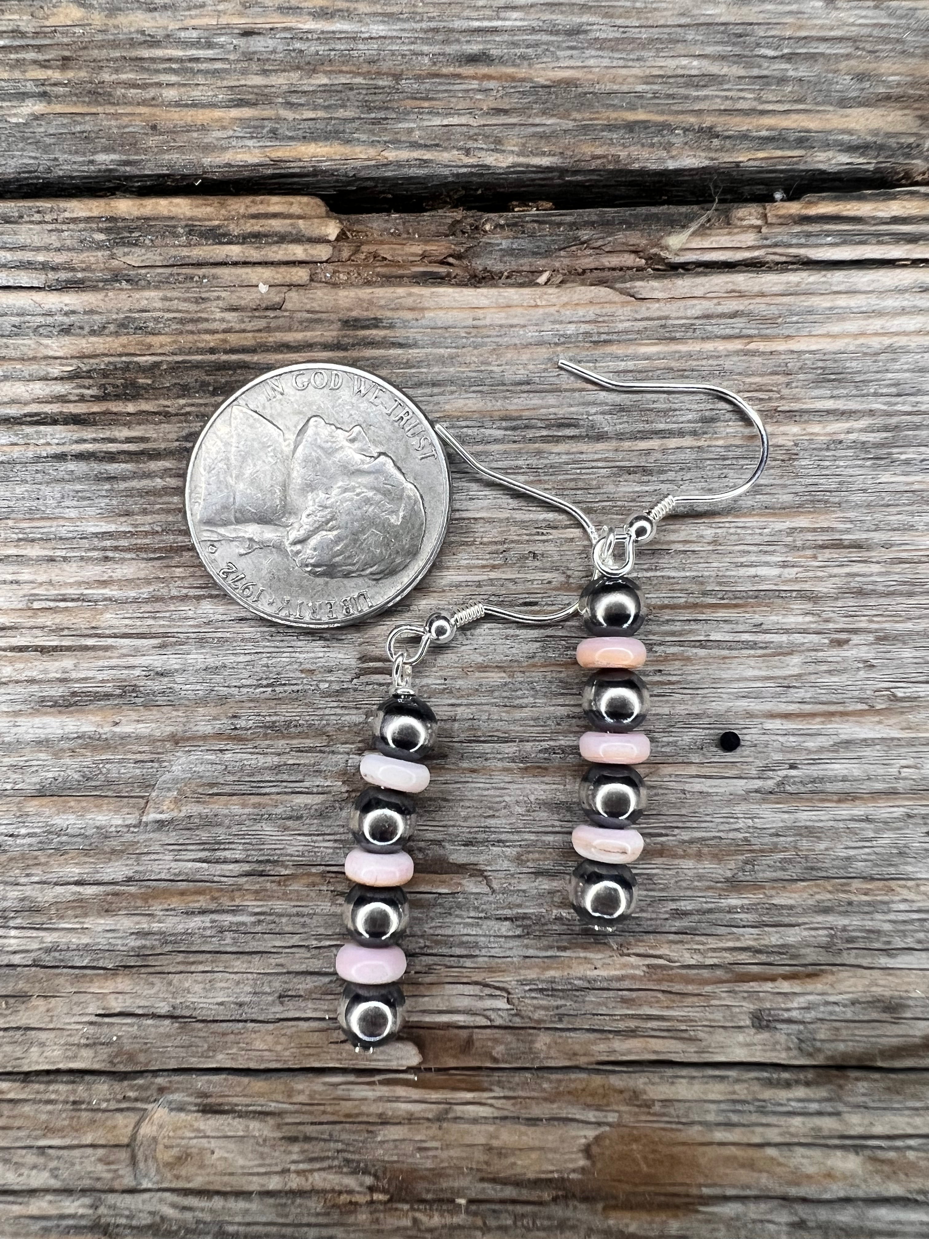 Navajo Pearl and Spiny oyster earring