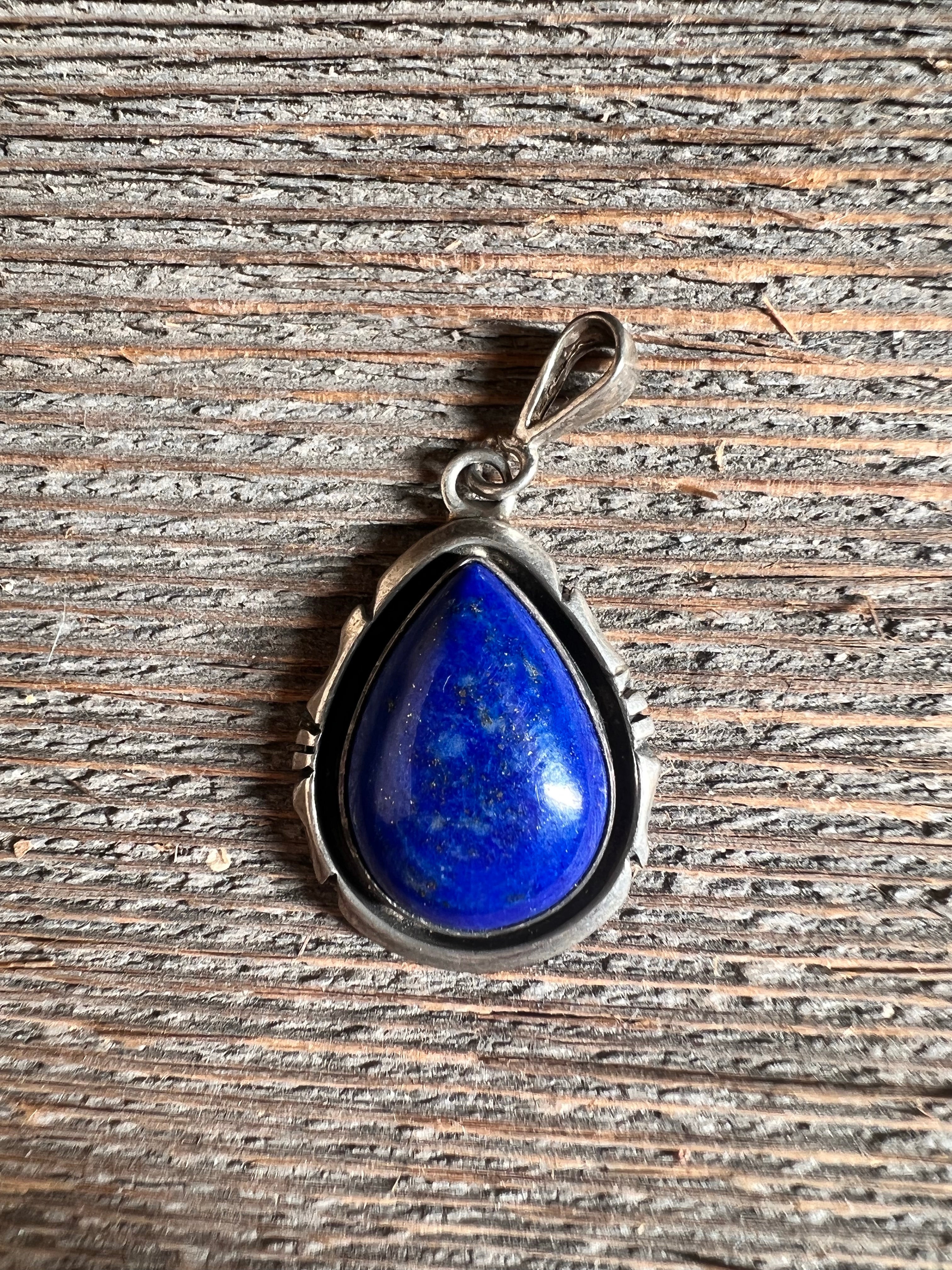 Lapis Tear Pendant