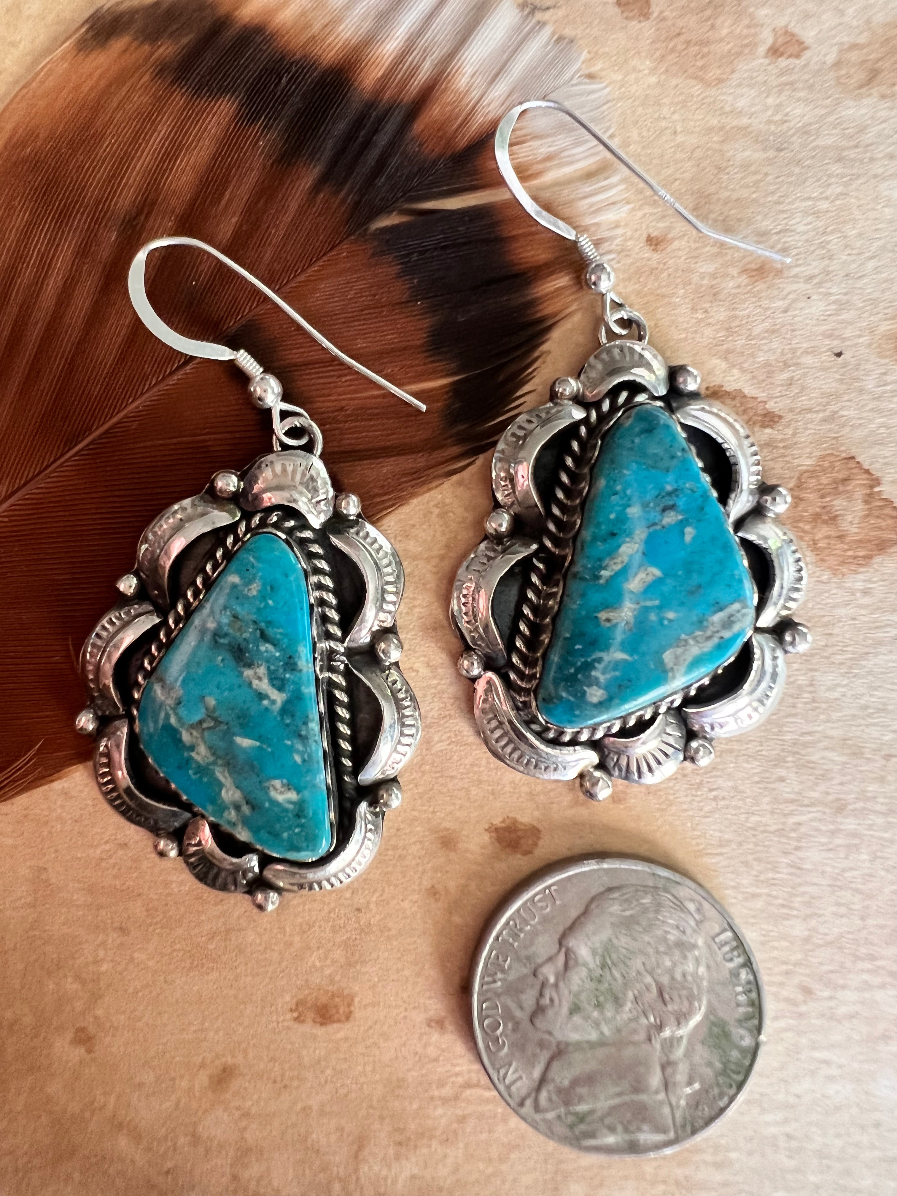 Large Kingman Old Style Earrings