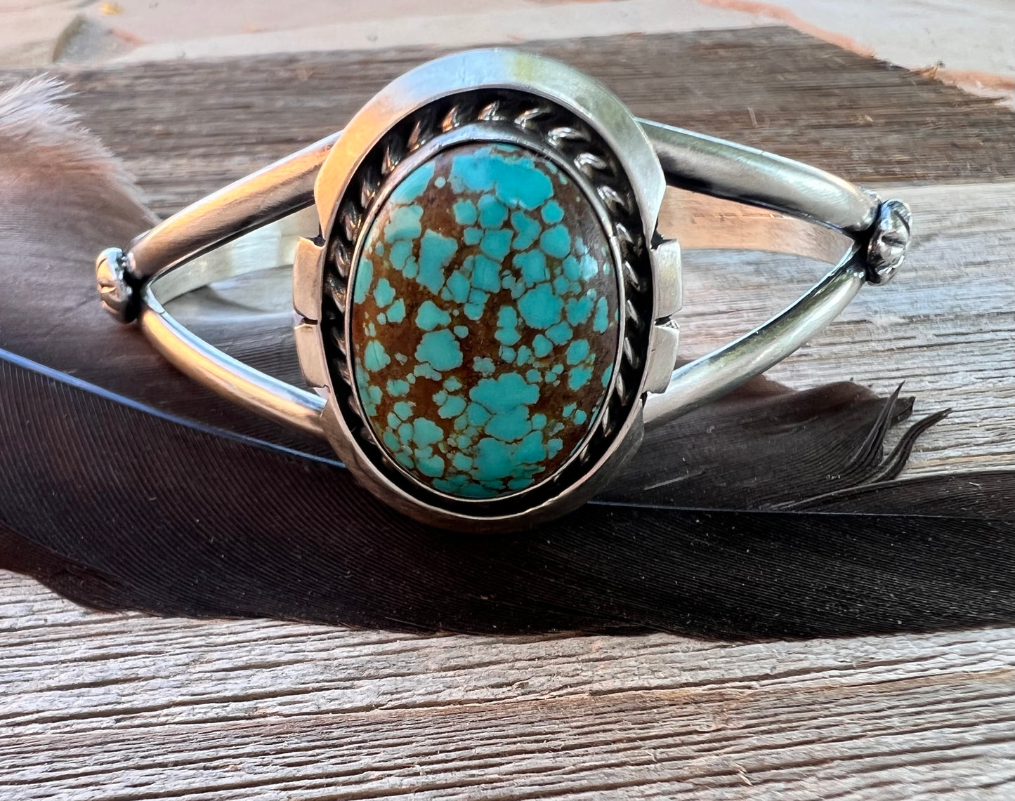 Single Stone Kingman Turquoise Bracelet