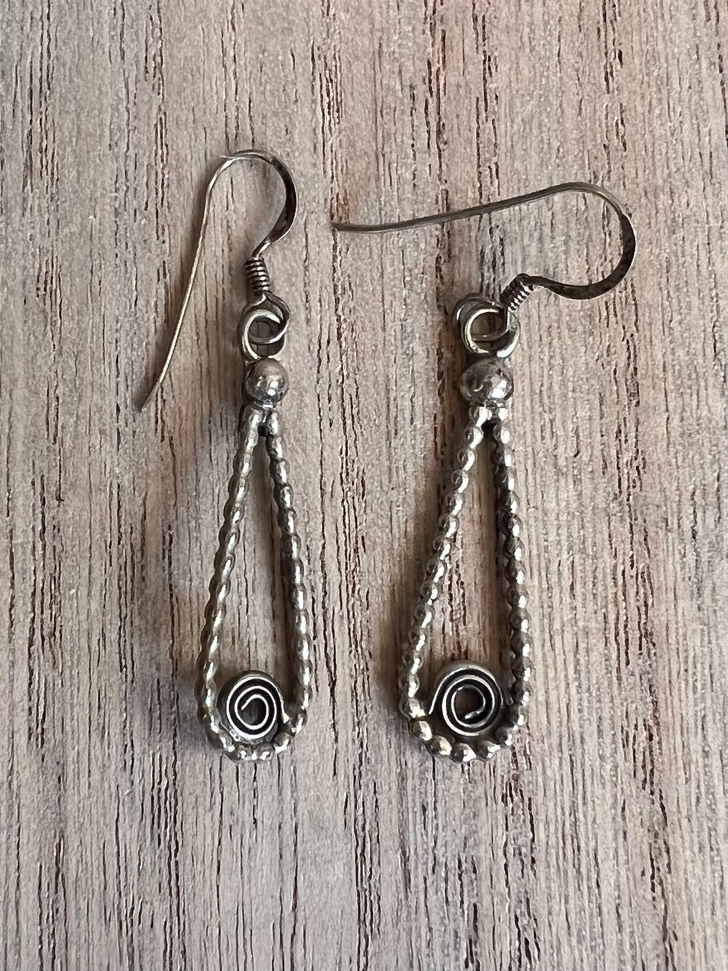 Sterling Silver Twist Earrings