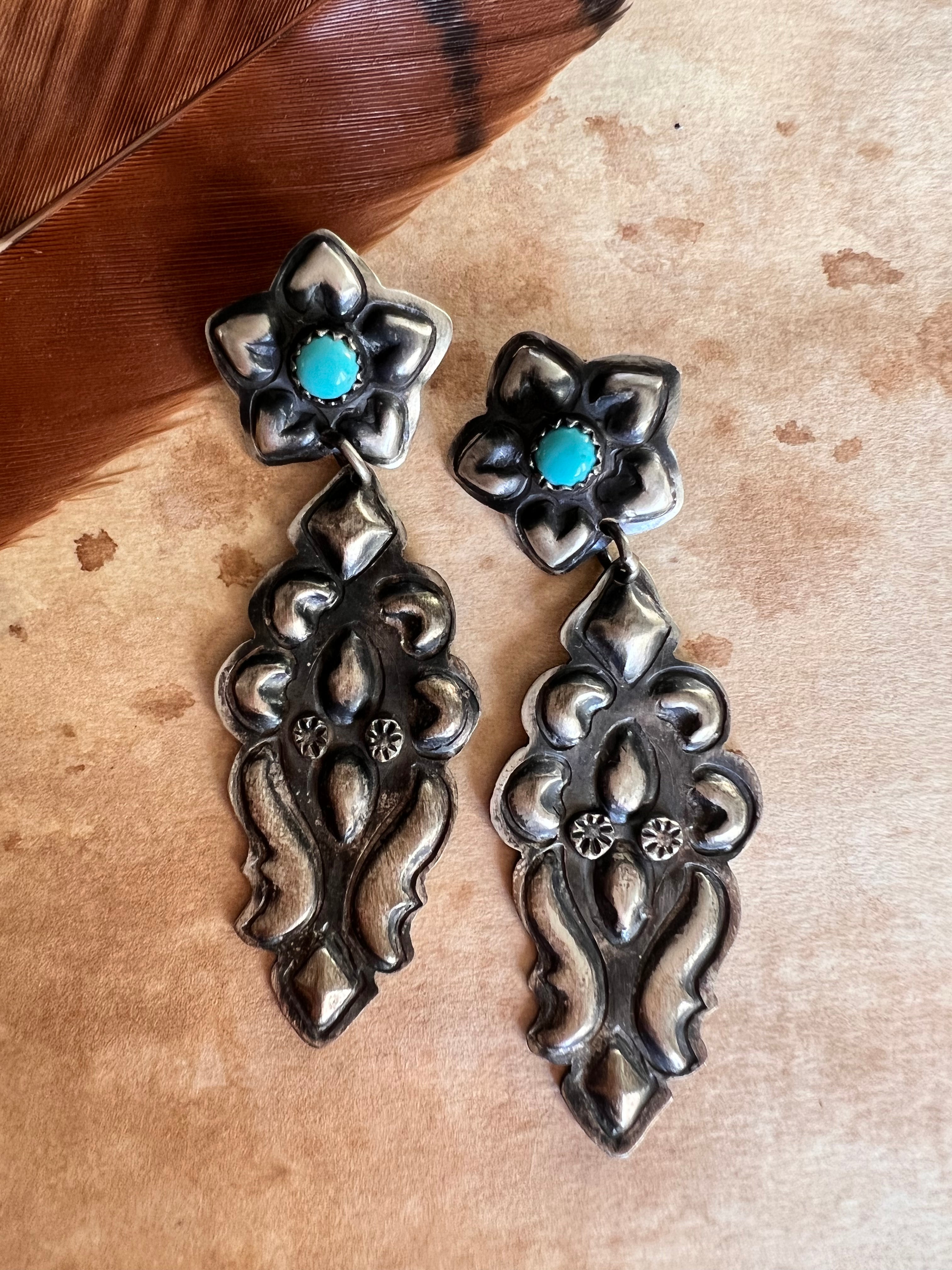 Flower Concho Earrings