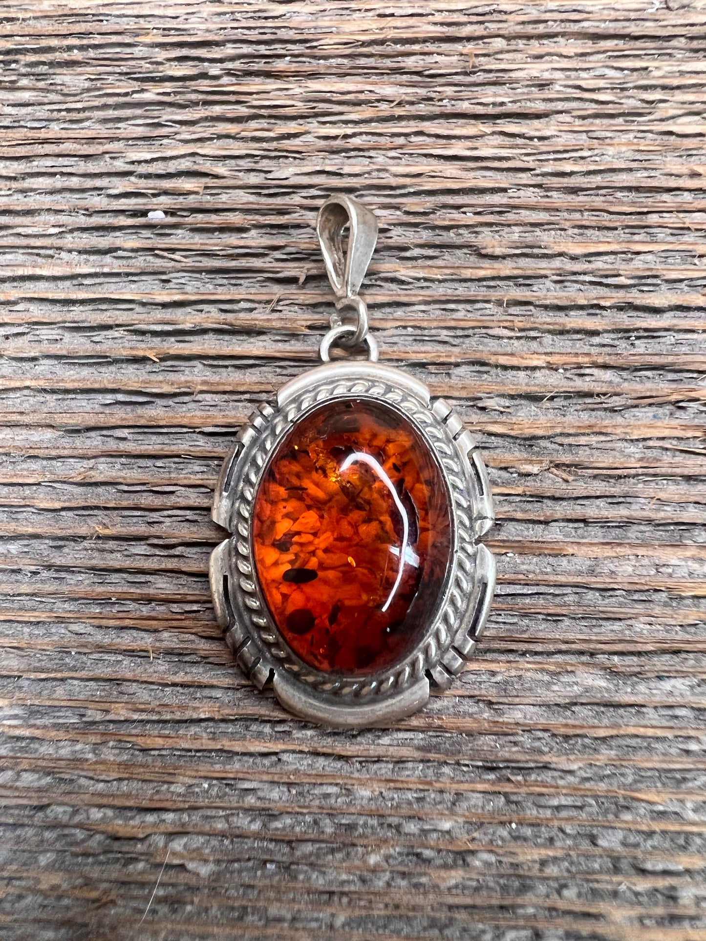 Red Amber Pendant
