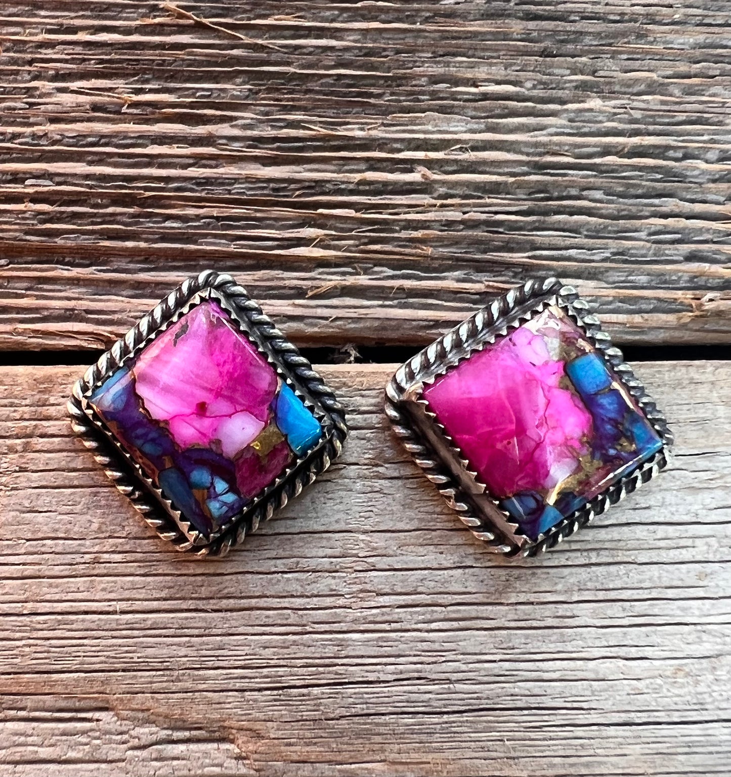 Square Stone Earrings