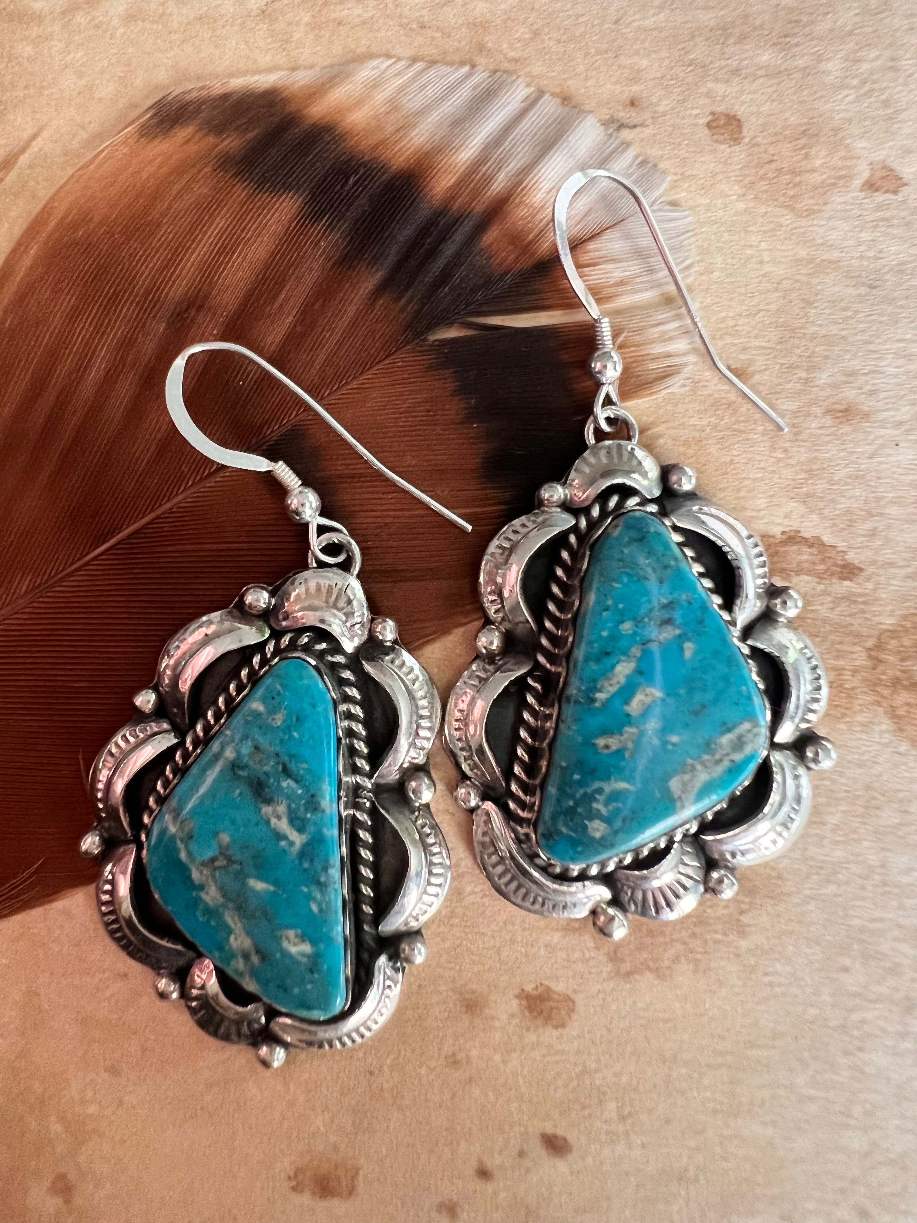 Large Kingman Old Style Earrings