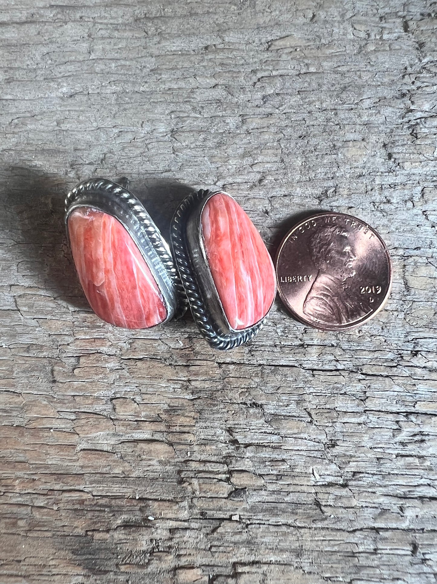 Orange Spiny Oyster Earrings