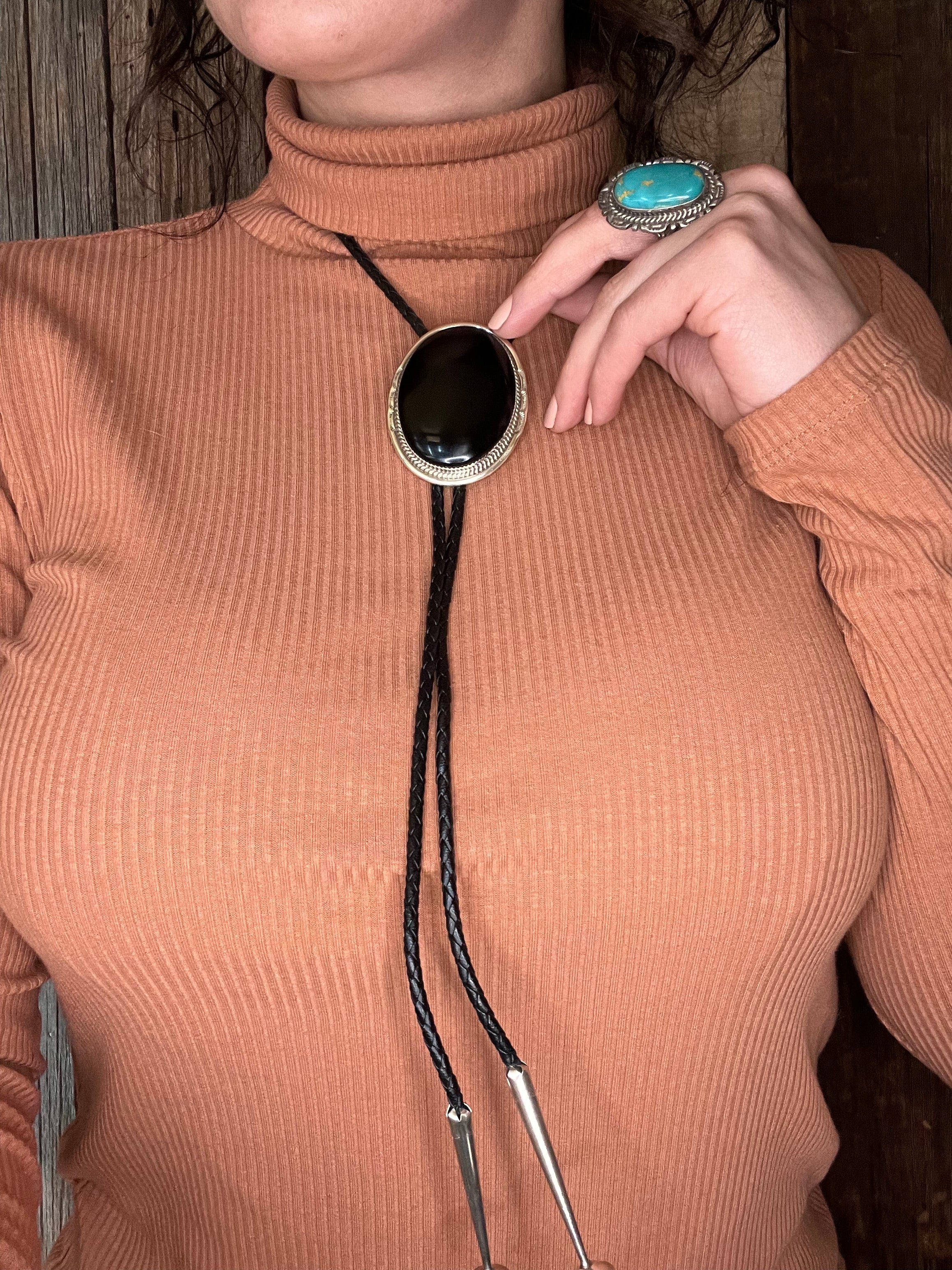 Black Onyx Bolo Tie