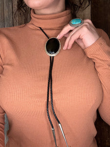 Black Onyx Bolo Tie