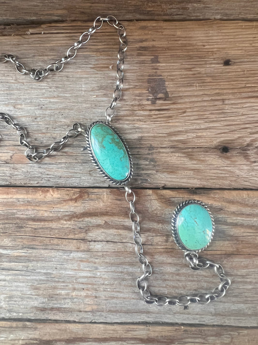 Two Stone Lariat Necklace