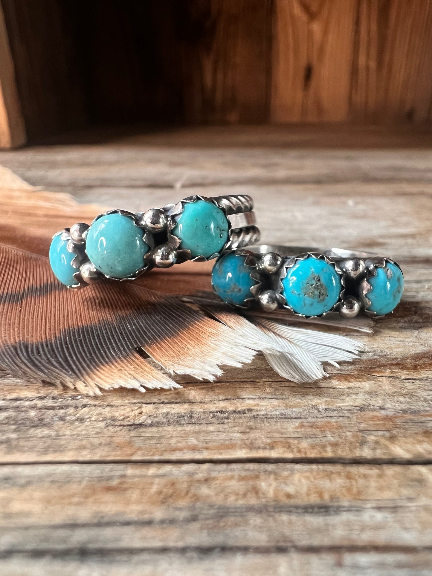 3 Stone Kingman Turquoise Ring